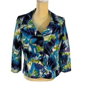 Tahari Arthur S Levine Multi Color Blazer NWT SZ8